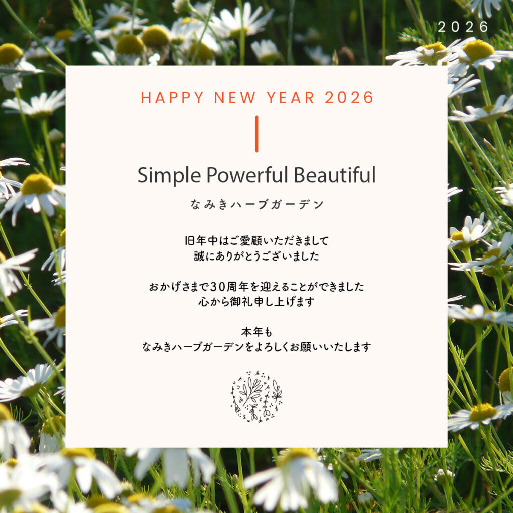 あけましておめでとうございます：なみきハーブガーデン